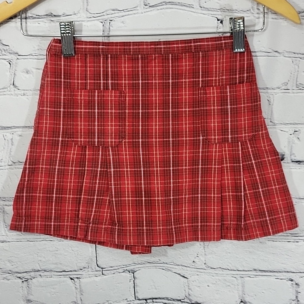 Vintage Gymboree Y2K  Skort Red‎ Plaid Girls Size 7